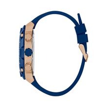 Load image into Gallery viewer, GW0264G4 Guess Navigator Blue Dial Rose Gold Case Blue Silicone Gents Watch
