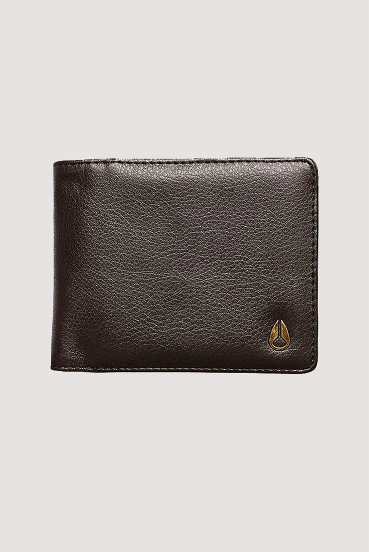 Nixon Pass Vegan Leather Coin Wallet Brown