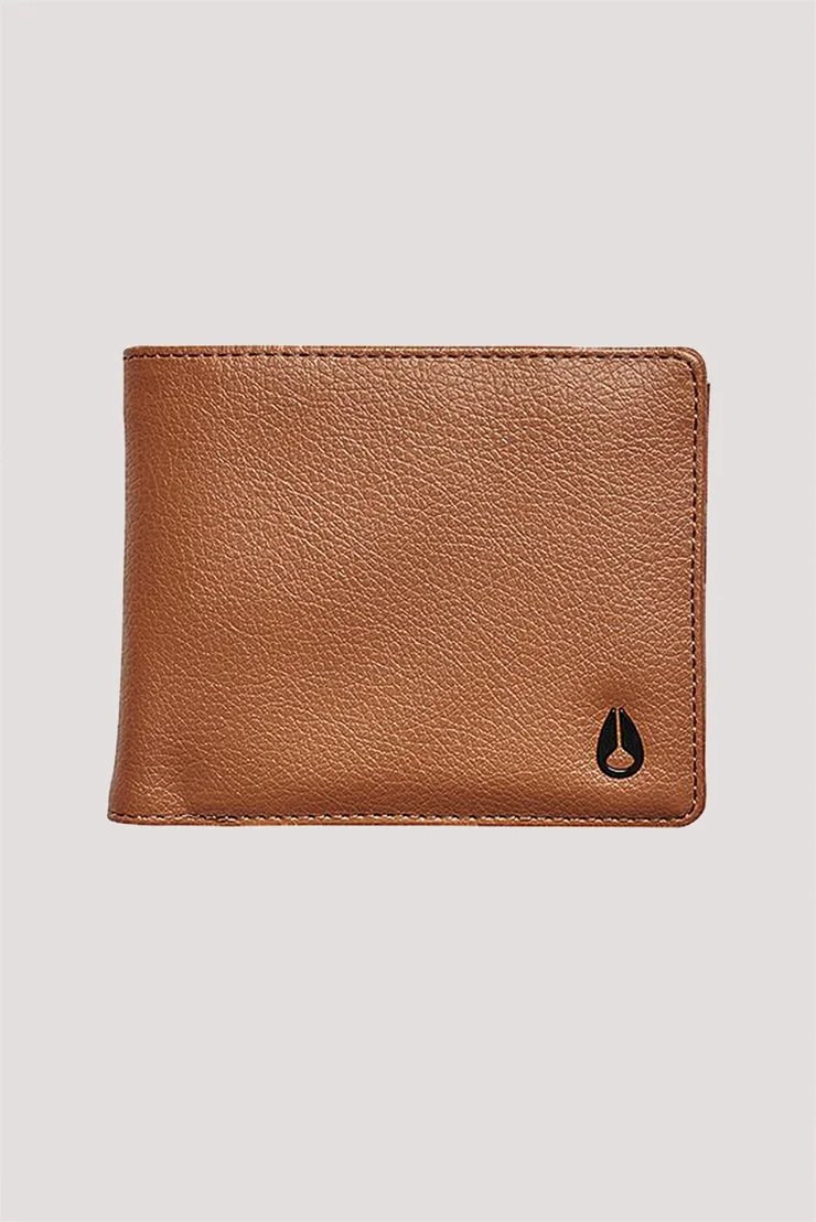 Nixon Pass Vegan Leather Coin Wallet Saddle